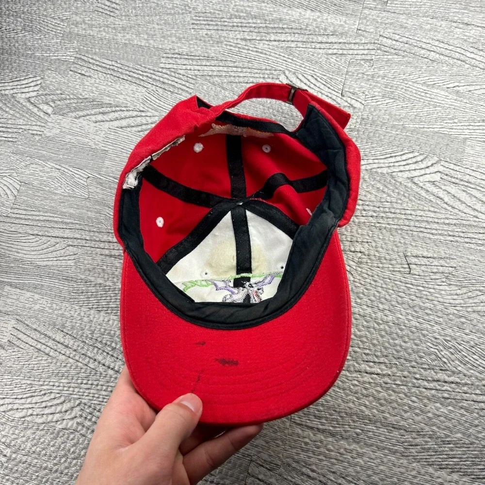 Vintage 90s Aerodactyl Pokemon Hat Cap Strap Back Adjustable YOUTH Red Videogame